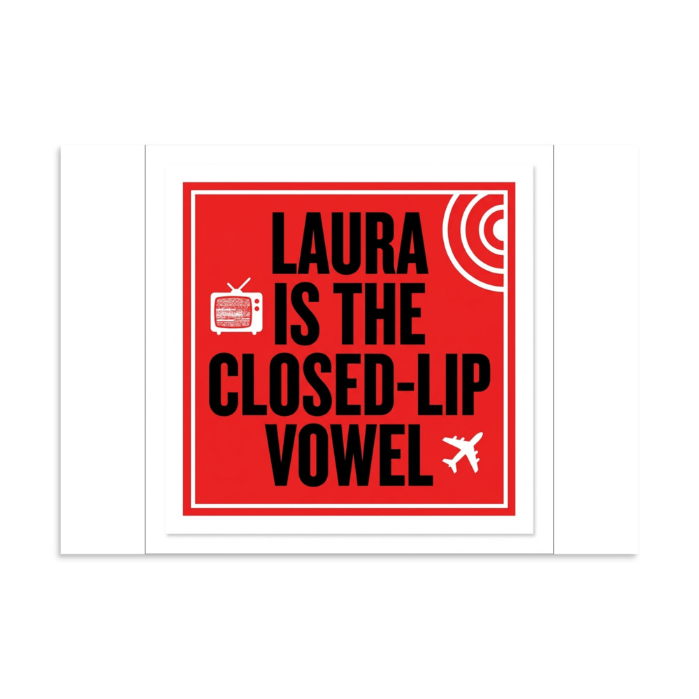 Total Laura Awareness — Laura Is the Closed-Lip Vowel Poster