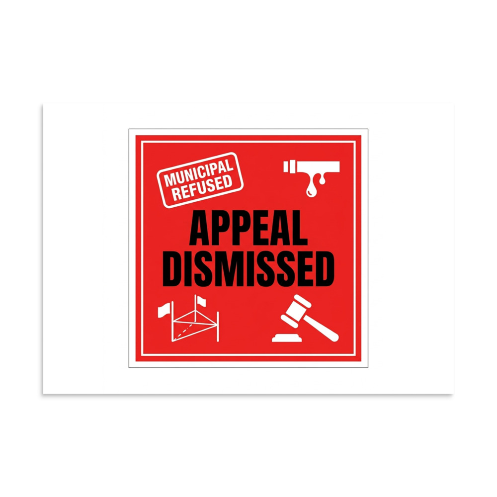 APPEAL DISMISSED — Signal Red Bylaw Poster